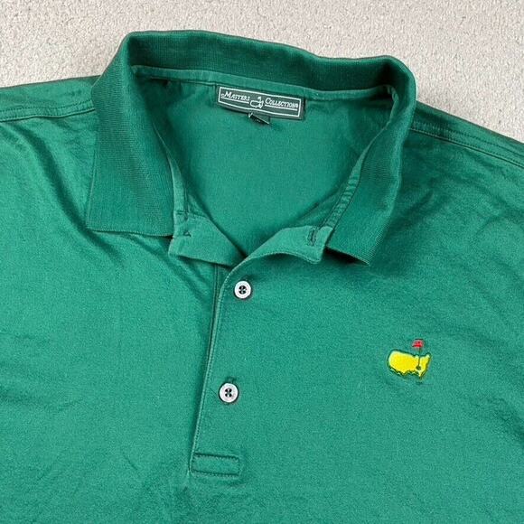 Master Collection Golf Polo Shirt Men's XL Green 100% Pima Cotton - Picture 2 of 8